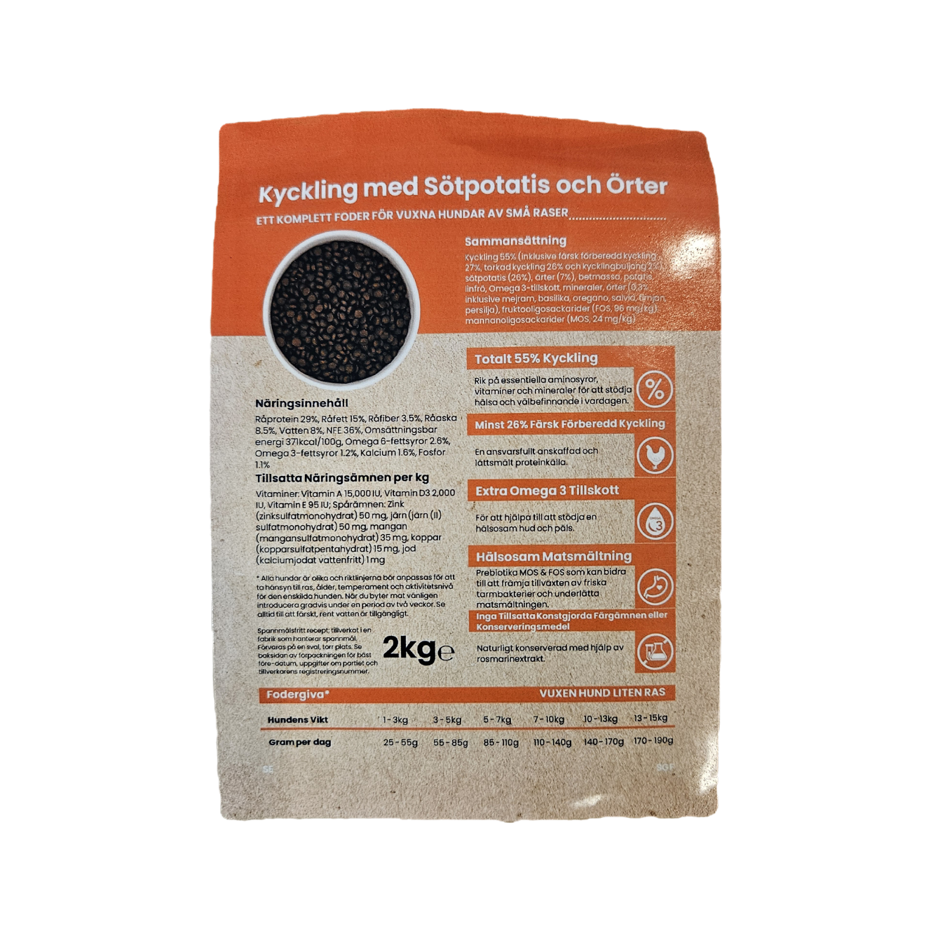 Zoo Fantastic - Vuxen Hund, Liten ras - Grain free, Kyckling med Sötpotatis & Örter