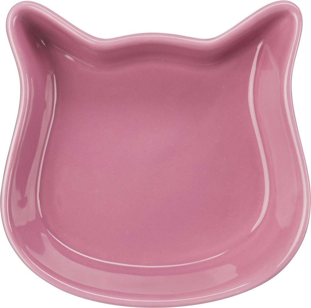 Trixie - Keramikskål cat face, 0.25 l/12 cm Bl. färger