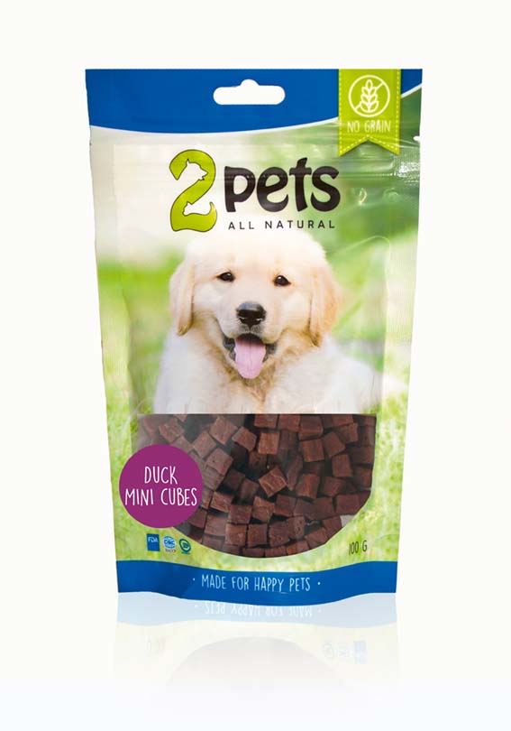2pets - Dogsnack Duck MiniCubes, 100 g