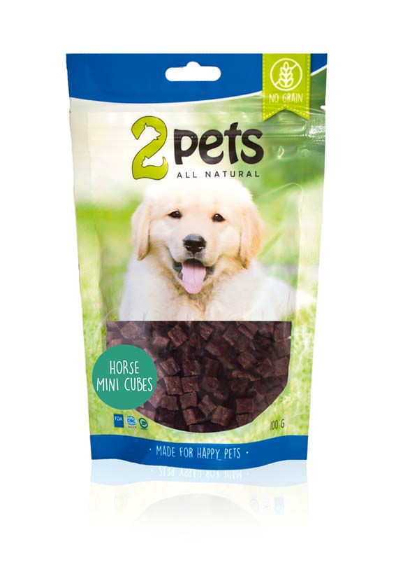 2pets - Dogsnack Horse MiniCubes, 100 g