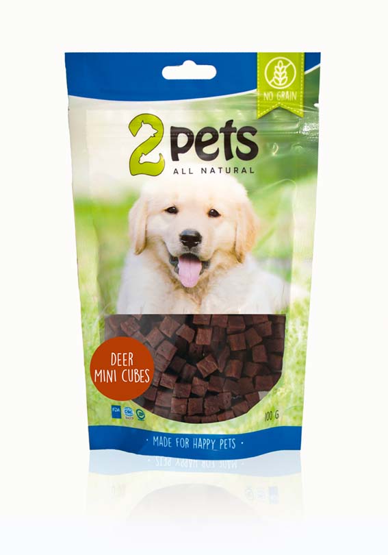2pets - Dogsnack Deer MiniCubes, 100 g