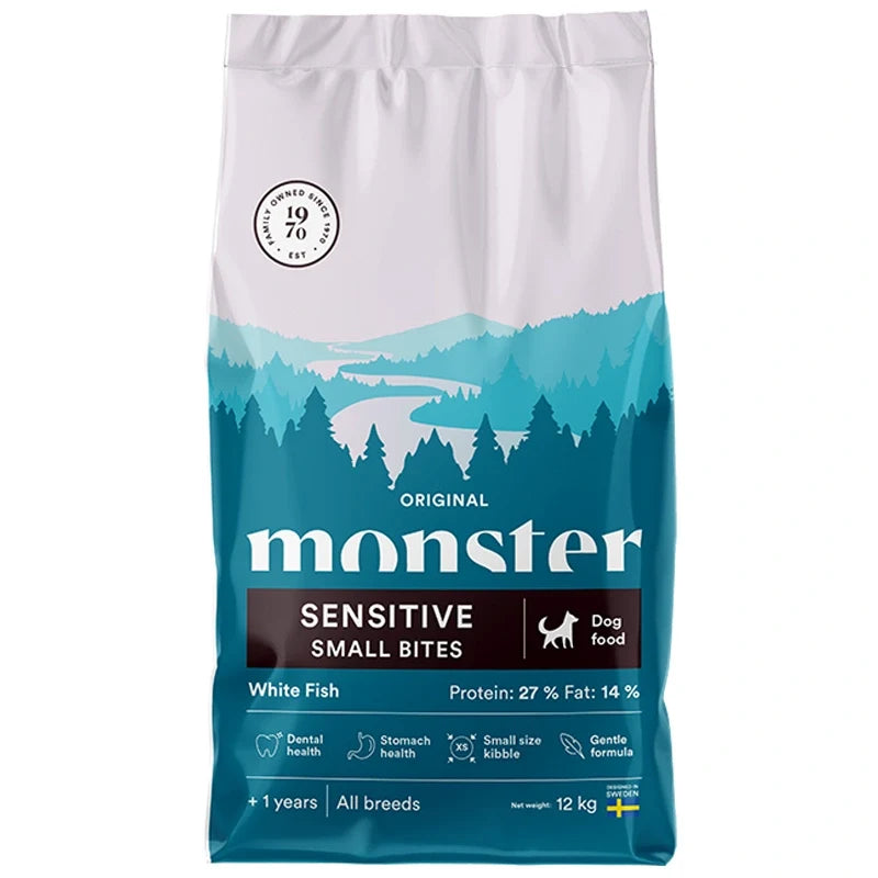 Monster Dog Original Sensitive White Fish Small Bites