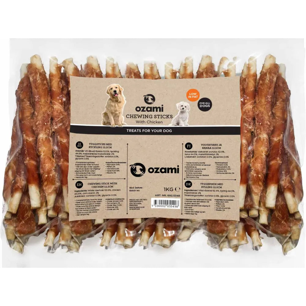Ozami Chewing Stickwith Chicken 12.5 cm, 1kg