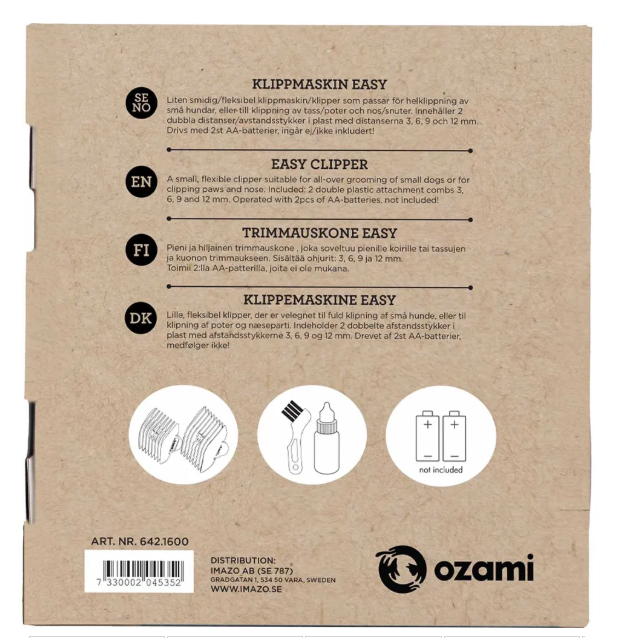 Ozami - Klippmaskin 3/6/9/12mm 2xaa