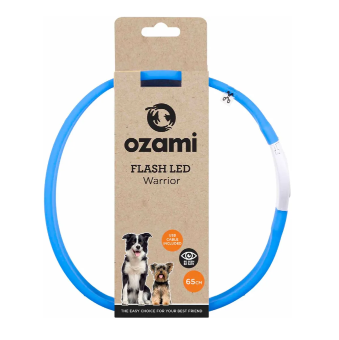 Ozami - Flash Led Collor Warrior Blue 65cm