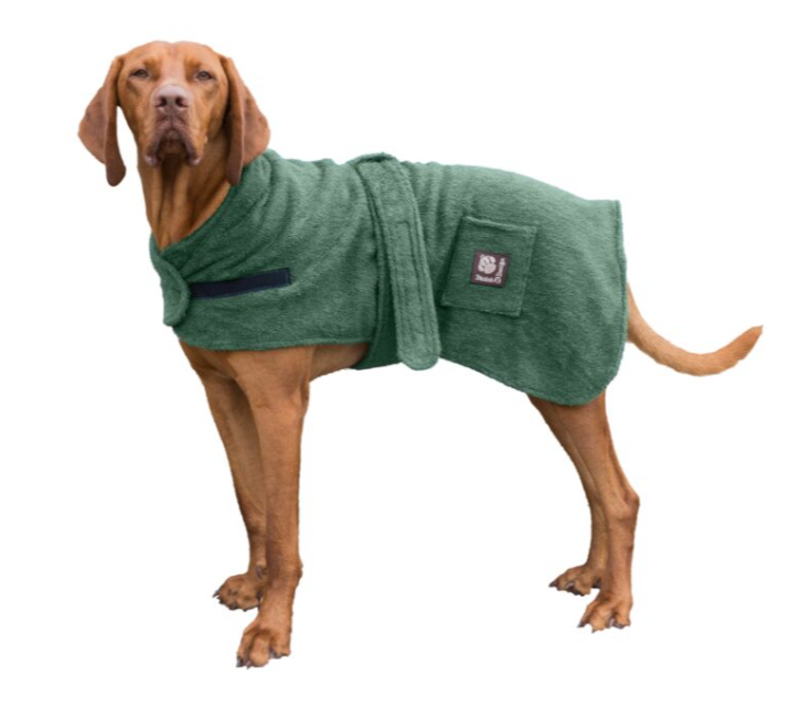 Dog Bath robe 70 cm green