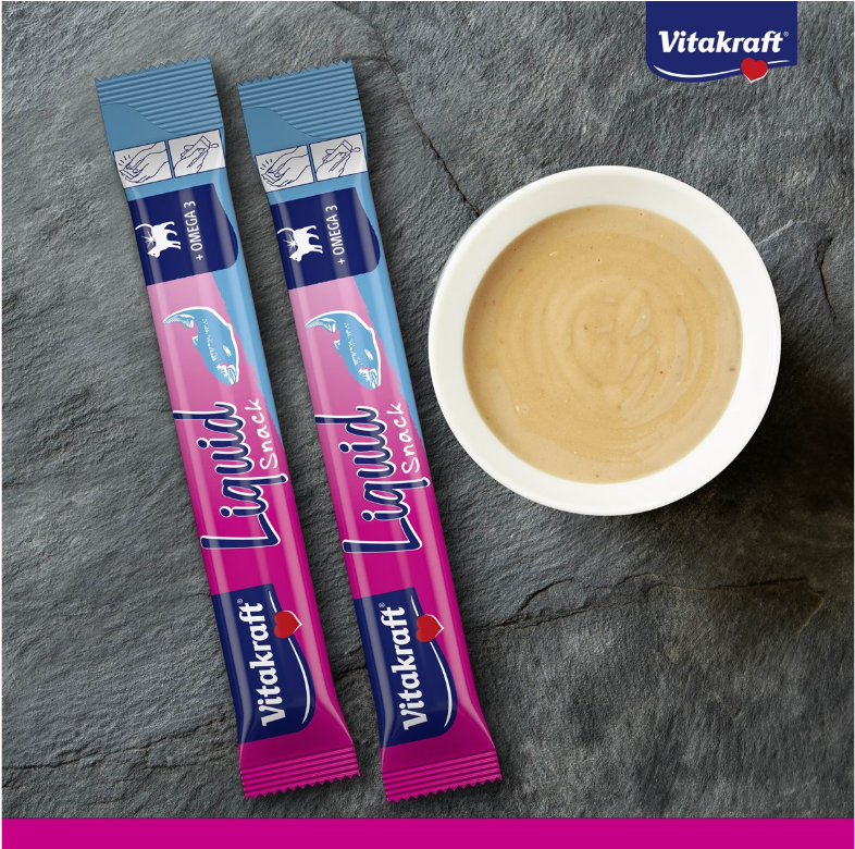 Vitakraft - Liquid Snack Lax + Omega 3, 6x15 g