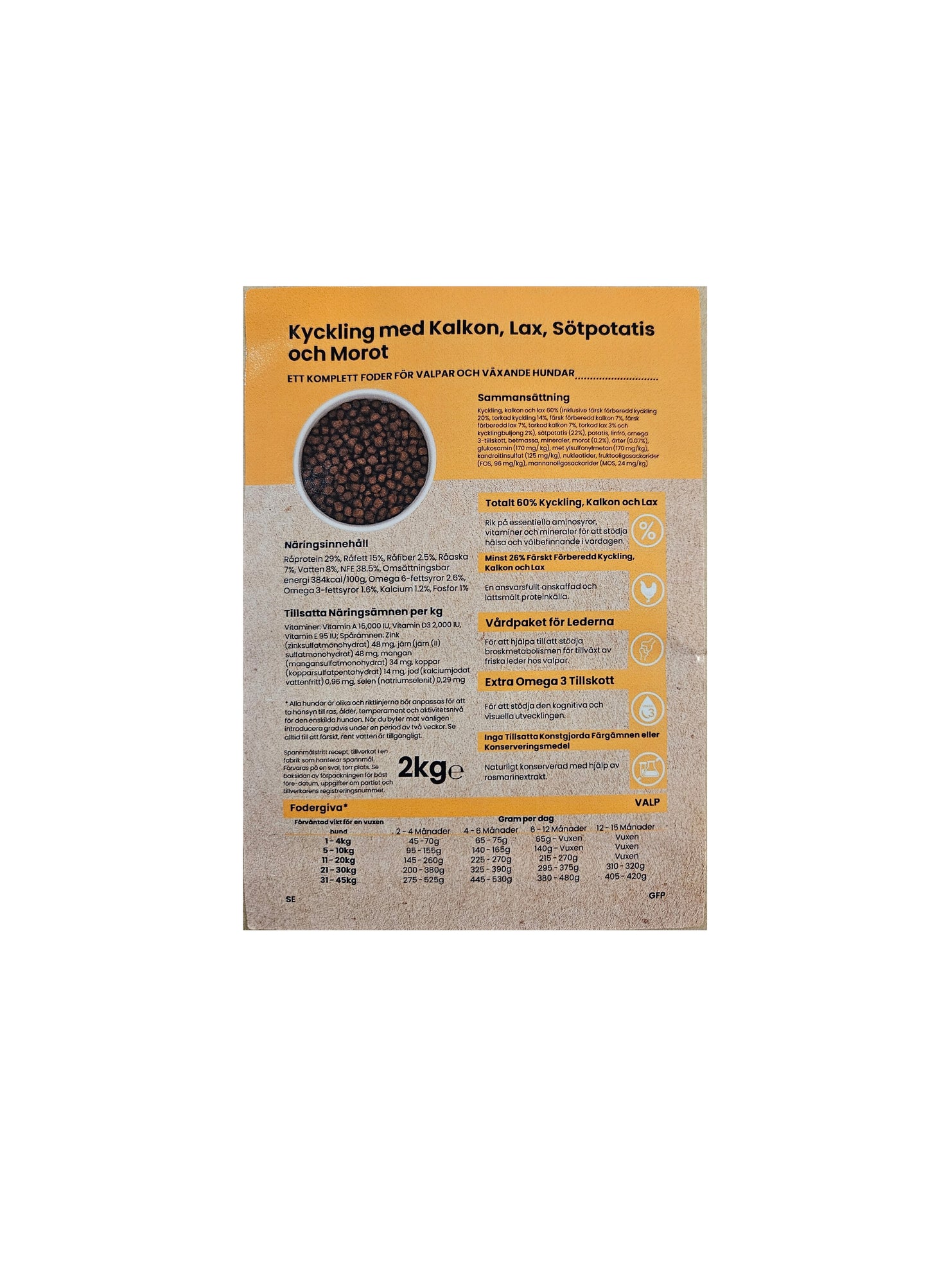 Zoo Fantastic - Hund Valp - Grain free, Kyckling m. kalkon, lax, sötpotatis & morot