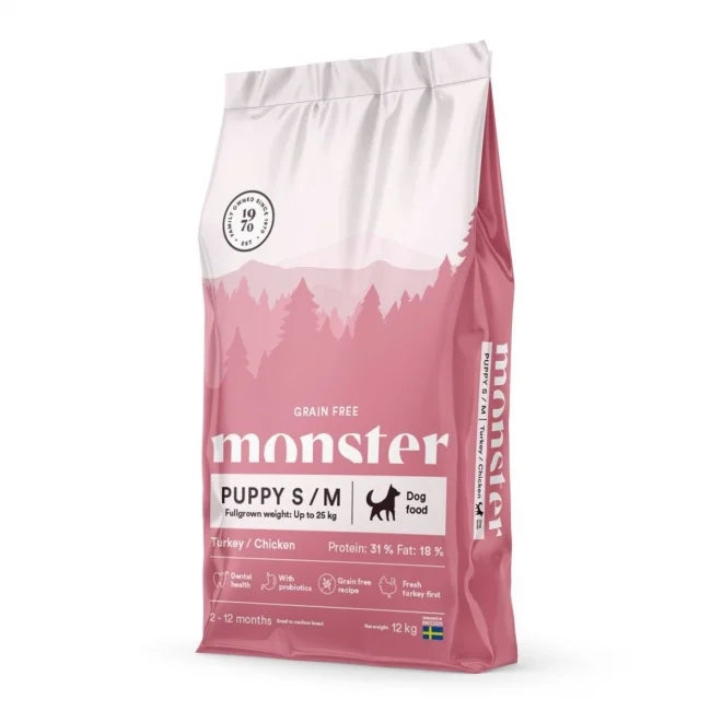 Monster - Puppy Grain Free Small & Medium Kalkon & Kyckling