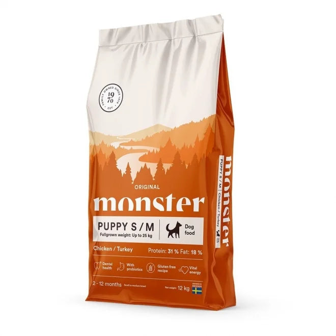 Monster - Puppy Small & Medium Kyckling & Kalkon