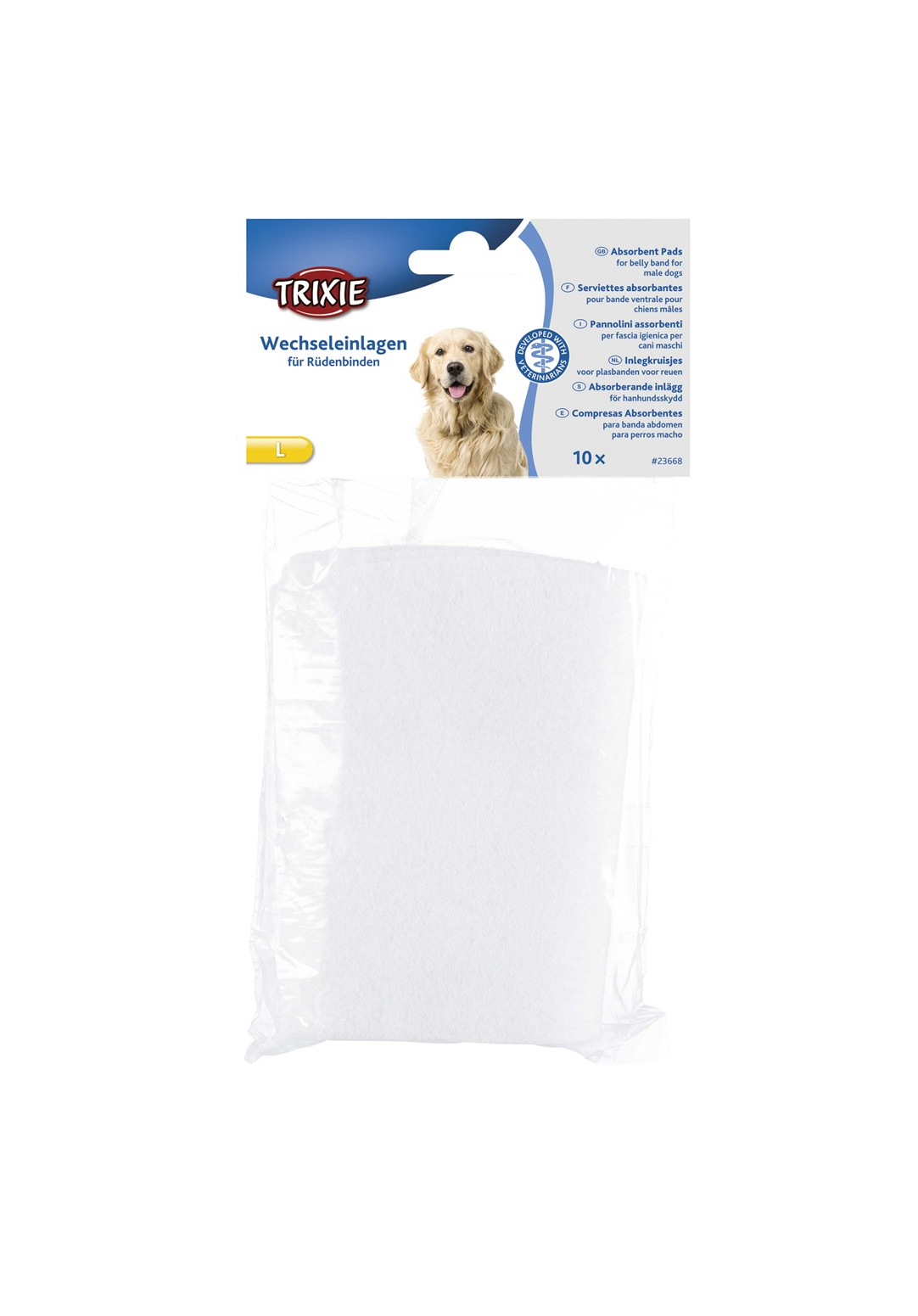Trixie - Hanhundsskydd, absorberande inlägg, L, 10 st.