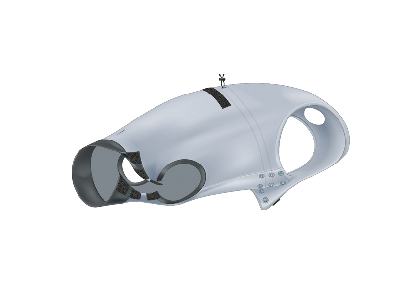 Trixie - Skyddande body, flera storlekar L - XL, grå