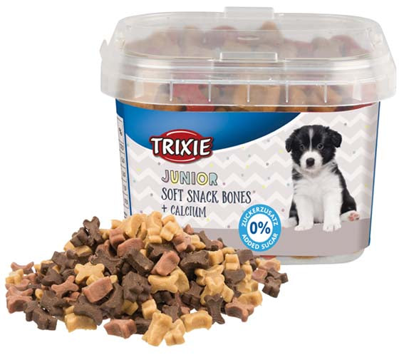 Trixie Junior Soft Snack Bones med kalcium, 140 g plasthink