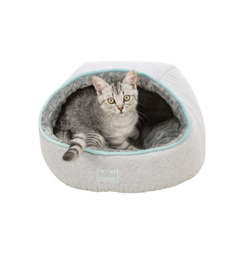 Trixie - Junior Igloo, ø 40 × 27 cm, ljusgrå/mintgrön