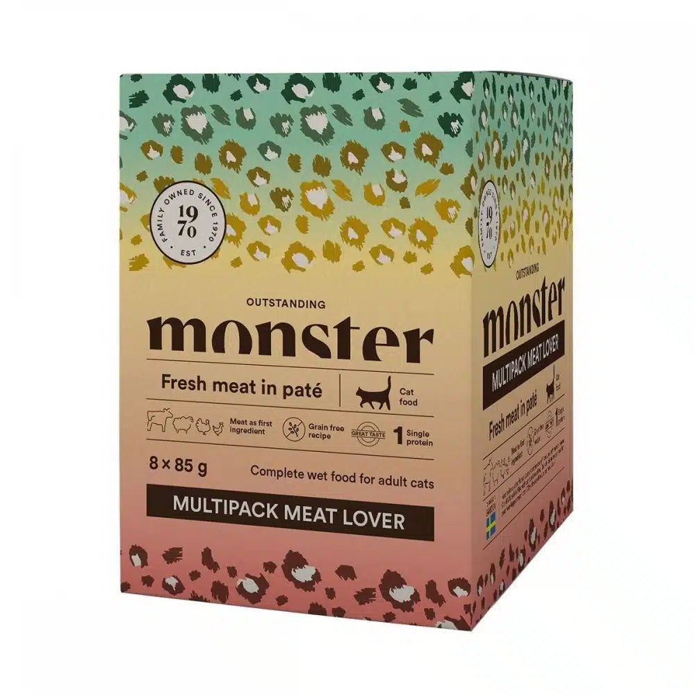 Monster Cat Adult Multipack Meat Lover 8x85 g