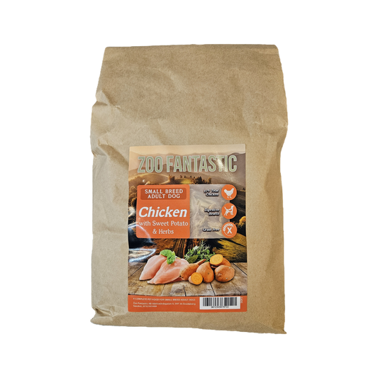 Zoo Fantastic - Vuxen Hund, Liten ras - Grain free, Kyckling med Sötpotatis & Örter
