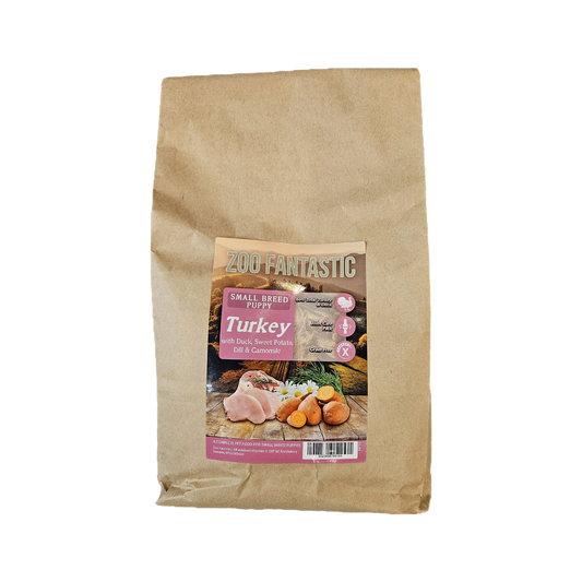 Zoo Fantastic - Hund Valp, Liten ras - Grain free, Kalkon med Anka, sötpotatis, dill och kamomill