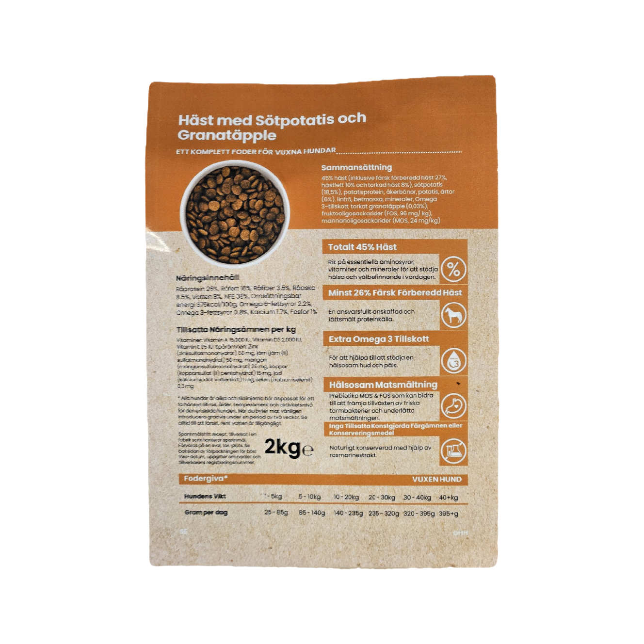 Zoo Fantastic - Hund Vuxen - Grain free, Häst med Sötpotatis och Granatäpple