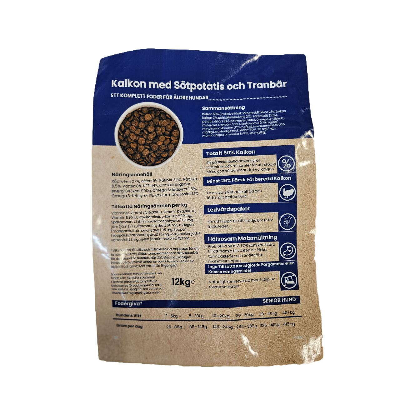 Zoo Fantastic - Hund  Senior - Grain free, Kalkon med Sötpotatis & Tranbär