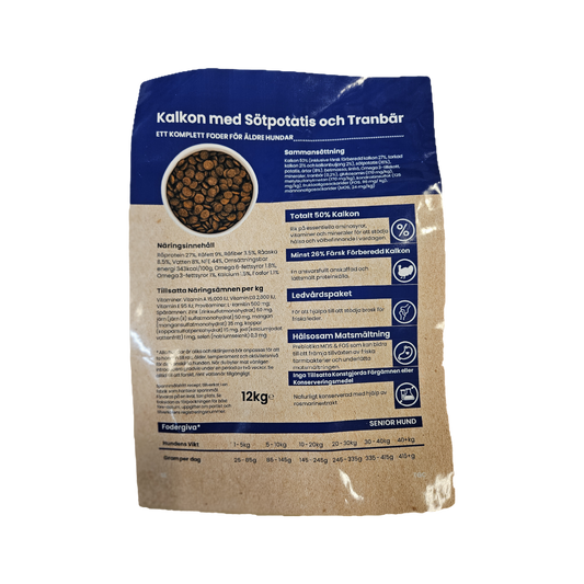 Zoo Fantastic - Hund  Senior - Grain free, Kalkon med Sötpotatis & Tranbär