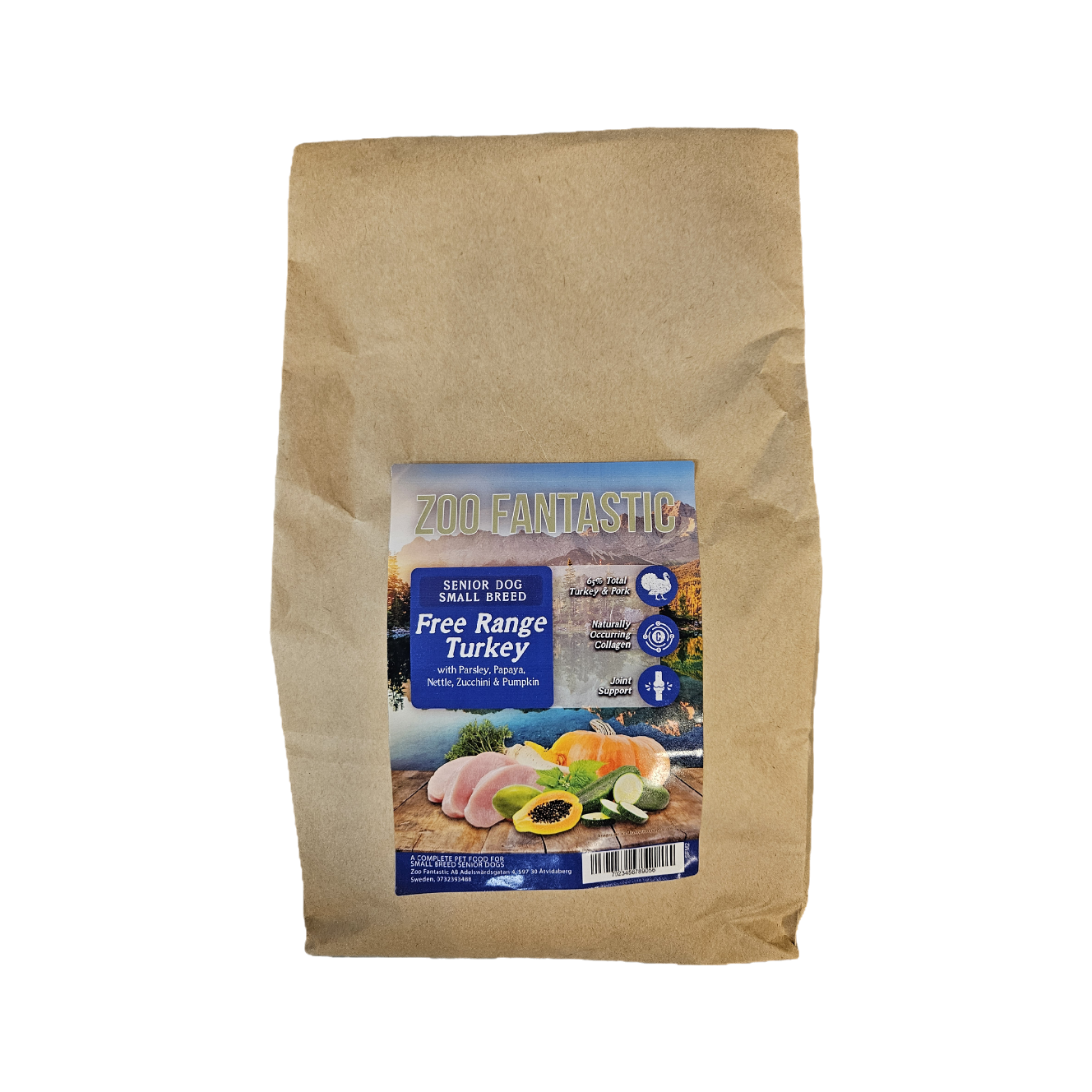 Zoo Fantastic - Hund Senior - Grain free, Small breed, Frigående Kalkon