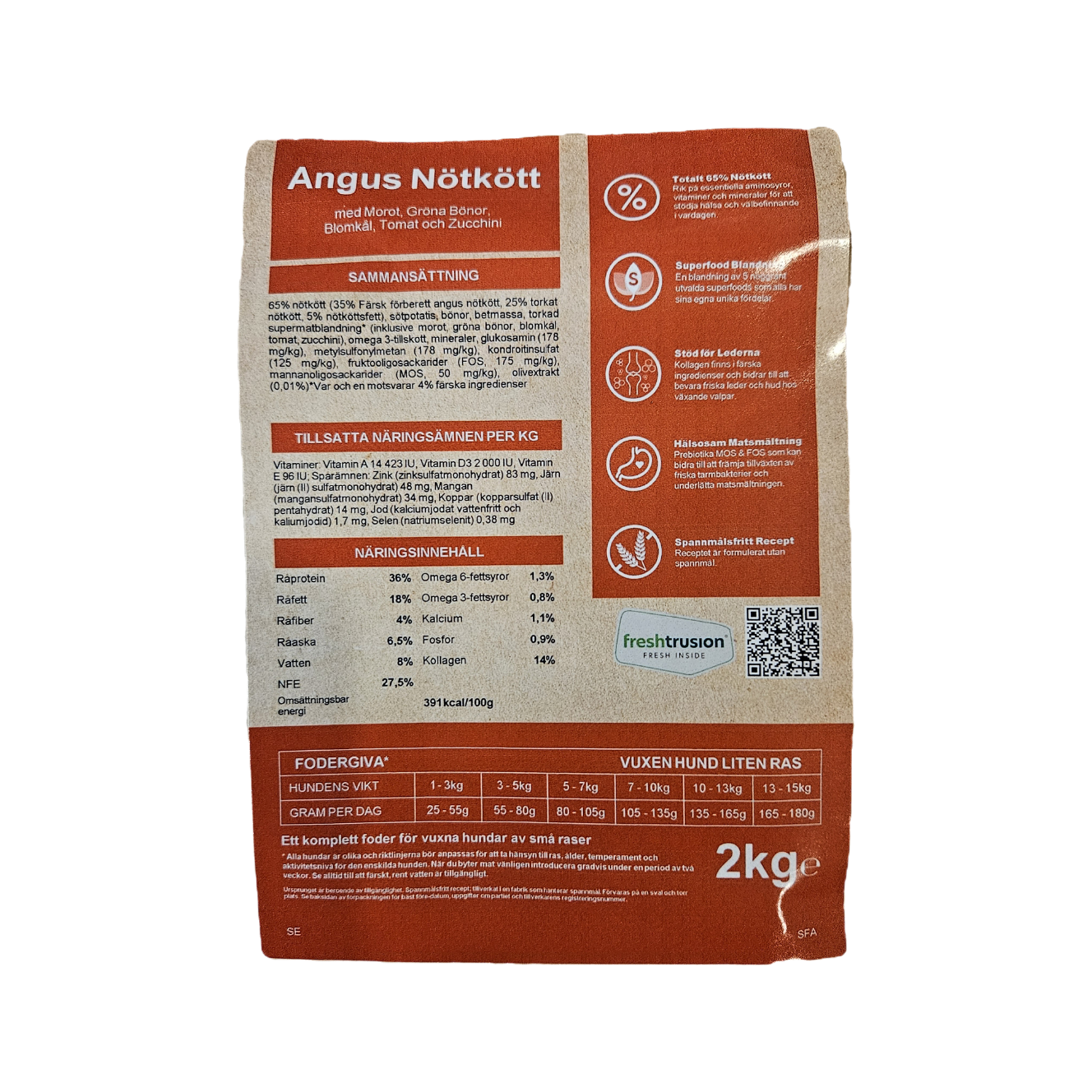 Zoo Fantastic - Hund Vuxen, Grain Free, Nötkött med Morot, Gröna Bönor, Blomkål, Tomat och Zucchini