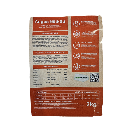 Zoo Fantastic - Hund Vuxen, Grain Free, Nötkött med Morot, Gröna Bönor, Blomkål, Tomat och Zucchini