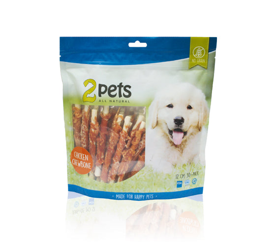 2pets - Tuggpinne m kycklingfilé 12cm 30-pack, 400g