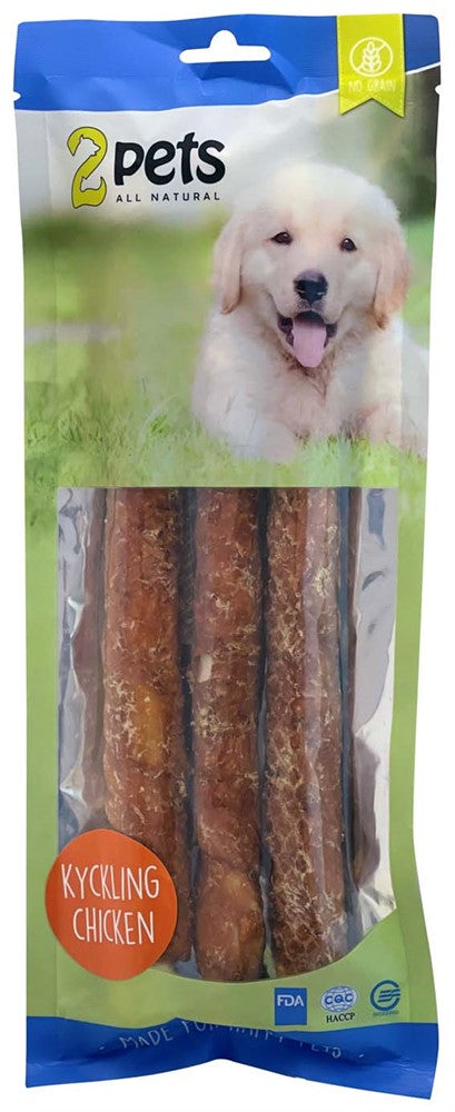 2pets Tuggrulle m kycklingfilé 28cm 3-pack, 250g