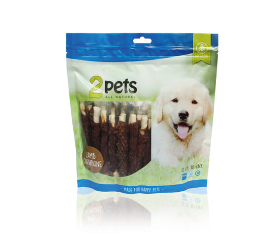 2pets - Tuggpinne m lamm 12cm 30-pack, 400g