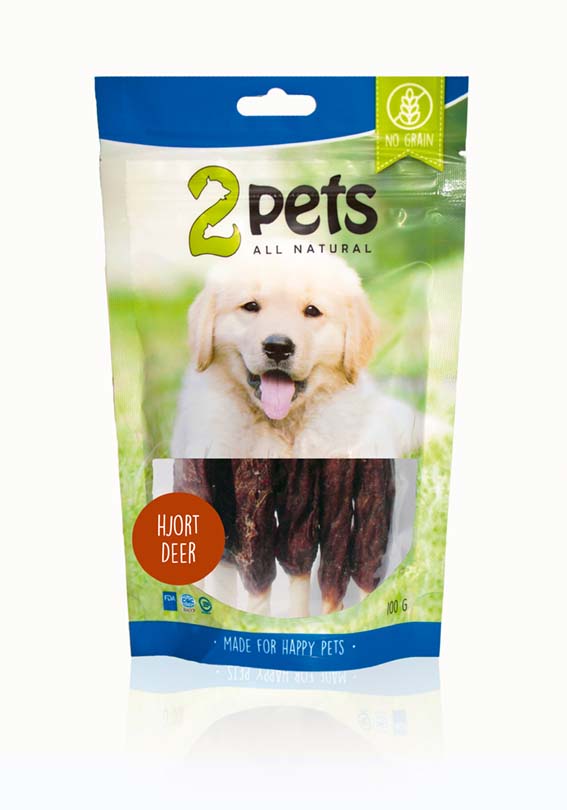 2pets - Tuggpinne m hjort 12cm 6-pack, 70g