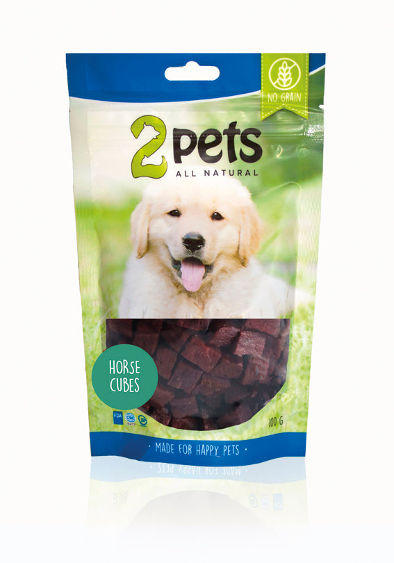 2pets - Dogsnack Horse Cubes, 100 g