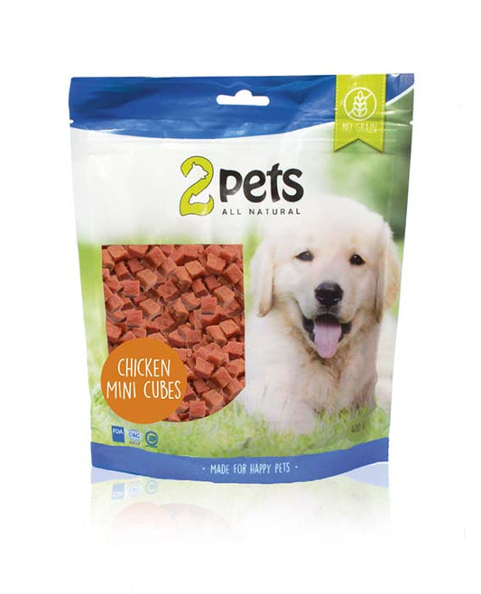 2pets - Dogsnack Chicken MiniCubes, 400 g