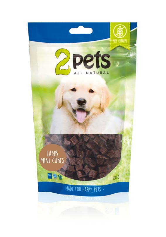 2pets - Dogsnack Lamb MiniCubes, 100 g