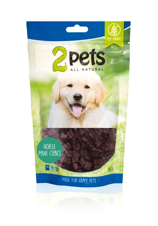 2pets - Dogsnack Horse MiniCubes, 100 g