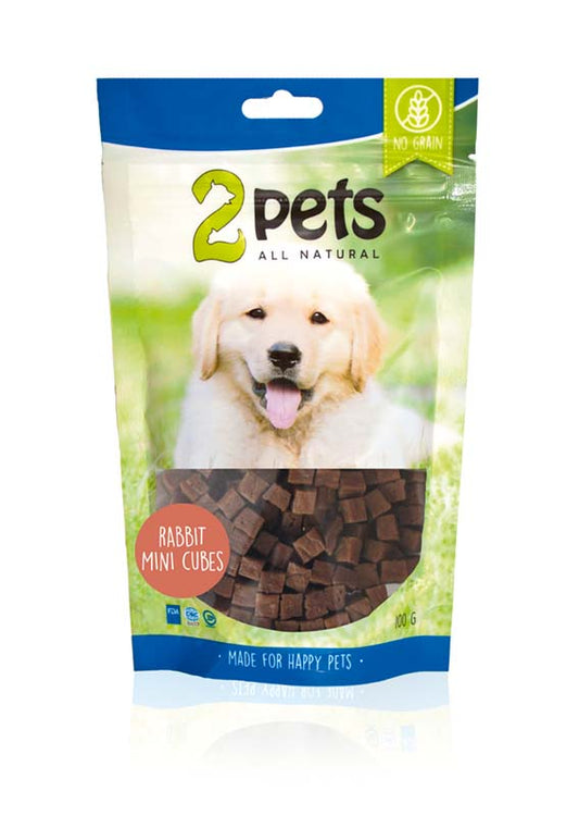 2pets - Dogsnack Rabbit MiniCubes, 100 g