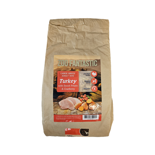 Zoo Fantastic - Vuxen Hund - Grain free, Stor Ras, Kalkon med Sötpotatis & Tranbär