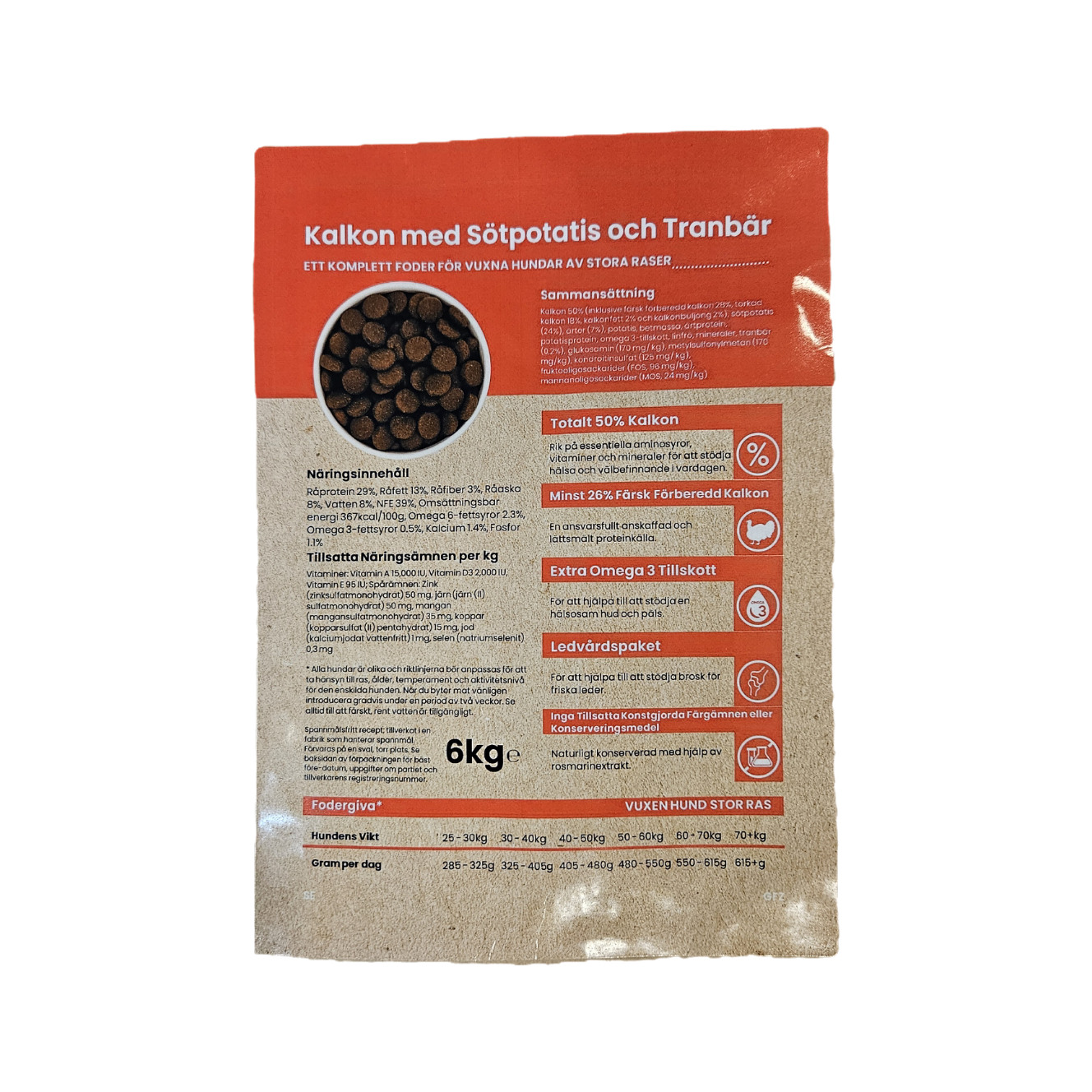 Zoo Fantastic - Vuxen Hund - Grain free, Stor Ras, Kalkon med Sötpotatis & Tranbär