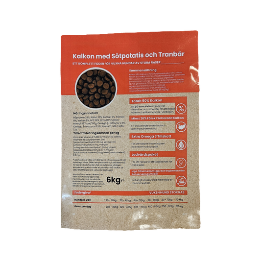 Zoo Fantastic - Vuxen Hund - Grain free, Stor Ras, Kalkon med Sötpotatis & Tranbär