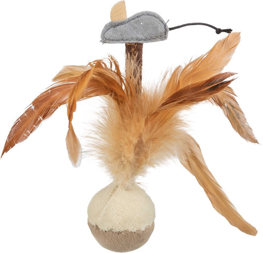 Trixie - Kattleksak Fjäderboll Squieky 15 cm