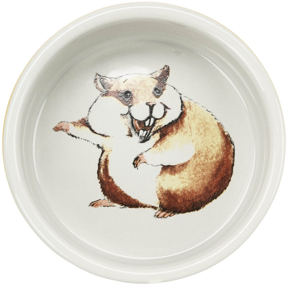 Trixie - Keramikskål hamster, 80 ml/ø 8 cm, multifrg/cream