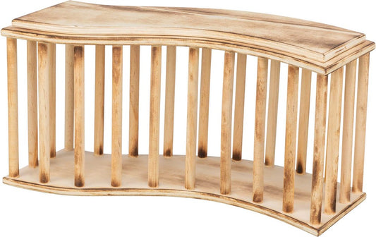 Trixie - Höhäck med lock, trä/flamberad, 37 × 19 × 13 cm