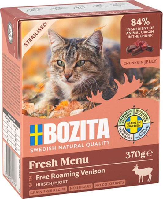 Bozita - Katt, Sterilised, Våtfoder Tetra Bitar i gelé hjort 370 g