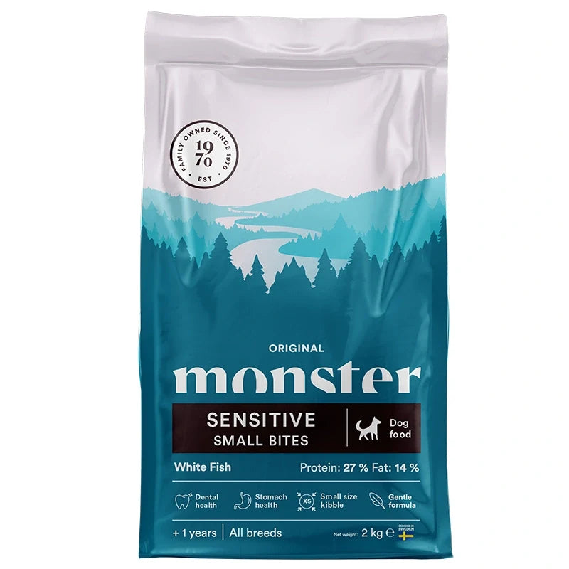 Monster Dog Original Sensitive White Fish Small Bites