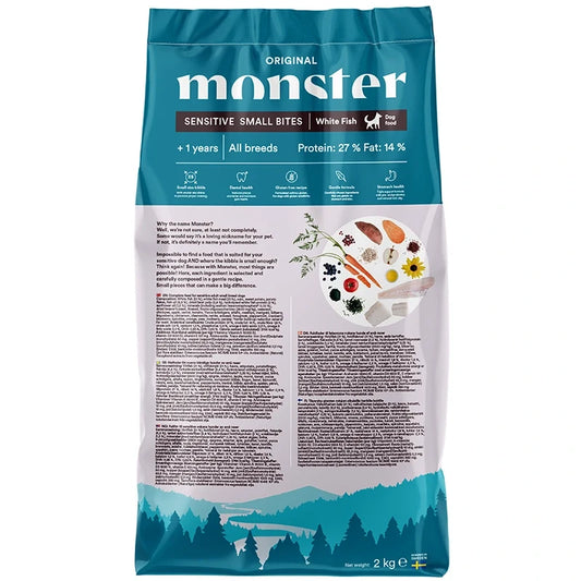 Monster Dog Original Sensitive White Fish Small Bites