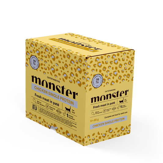 Monster Cat Pouches Adult Chicken 8x85 g
