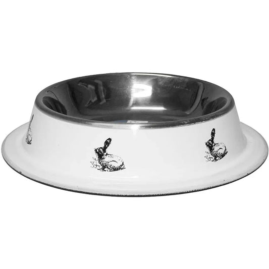 Ozami Skål Rostfri Nontip vit kanin 220ml