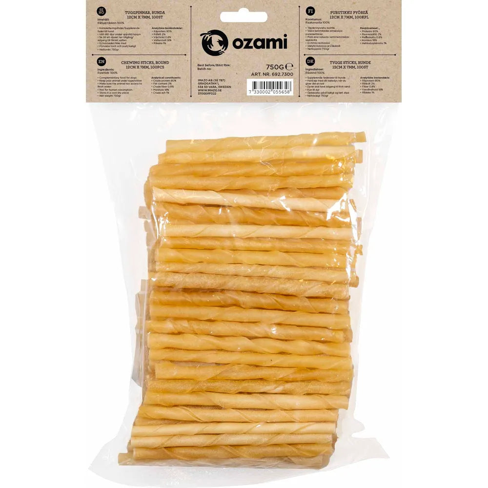 Ozami Dog Pressed Sticks 120x7 mm, 100pcs