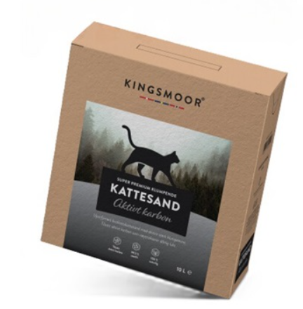 Kingsmoor Kattsand Aktivt Kol 10 L