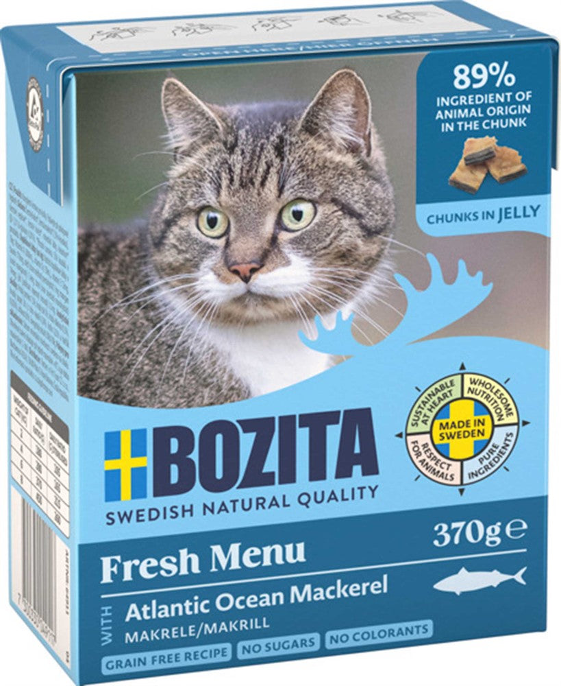 Bozita - Katt, Våtfoder Tetra Bitar i gelé Makrill 370 g